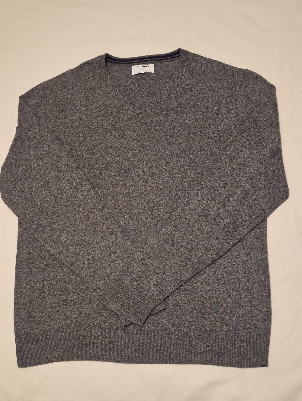 Old Navy Men's Heather Charcoal V-neck Sweater
